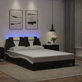 vidaxl-rama-lozka-z-led-czarno-biala-140x200-cm-sztuczna-skora