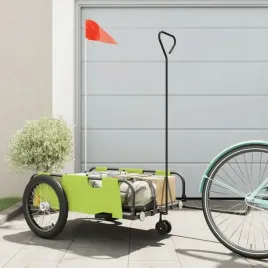 vidaxl-przyczepka-rowerowa-zielono-czarna-tkanina-oxford-i-zelazo