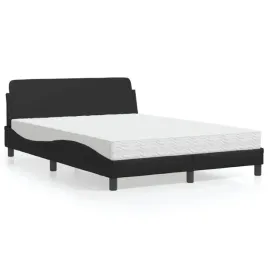 vidaxl-lozko-z-materacem-czarne-140x190-cm-sztuczna-skora