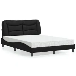 vidaxl-lozko-z-materacem-czarne-140x190-cm-sztuczna-skora
