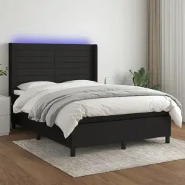 vidaxl-lozko-kontynentalne-z-materacem-czarne-140x200-cm-tkanina