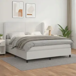 vidaxl-lozko-kontynentalne-z-materacem-biale-ekoskora-160x200-cm