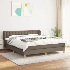vidaxl-lozko-kontynentalne-z-materacem-taupe-tkanina-160x200-cm