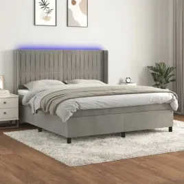 vidaxl-lozko-kontynentalne-z-materacem-i-led-szare-180x200cm-aksamit