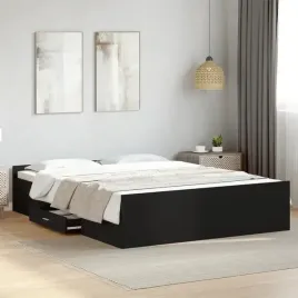 vidaxl-rama-lozka-z-szufladami-czarna-150x200-cm