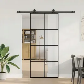 vidaxl-drzwi-przesuwne-z-zestawem-okuc-czarne-90x205-cm-esg-szklo