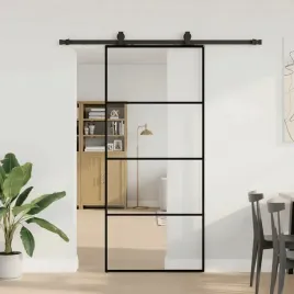 vidaxl-drzwi-przesuwne-z-zestawem-okuc-czarne-90x205-cm-esg-szklo