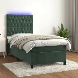 vidaxl-lozko-kontynentalne-z-materacem-i-led-zielony-aksamit-90x200-cm