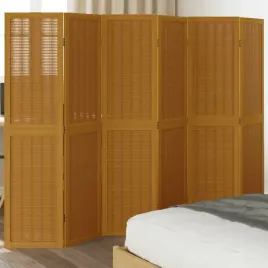 vidaxl-parawan-pokojowy-6-panelowy-brazowy-lite-drewno-paulowni