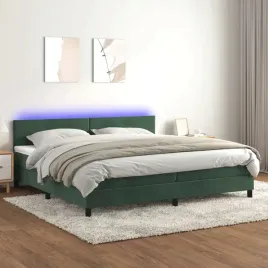 vidaxl-lozko-kontynentalne-z-materacem-i-led-zielony-aksamit-200x200cm