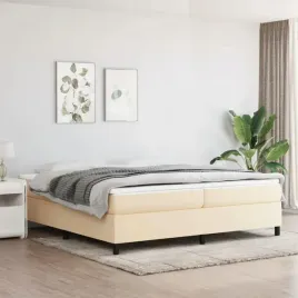 vidaxl-lozko-kontynentalne-z-materacem-kremowe-tkanina-200x200-cm