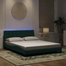 vidaxl-rama-lozka-z-led-ciemnozielona-160x200-cm-aksamitna