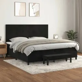 vidaxl-lozko-kontynentalne-z-materacem-czarne-aksamit-200x200-cm