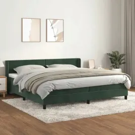 vidaxl-lozko-kontynentalne-z-materacem-zielone-aksamit-200x200-cm