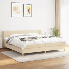 vidaxl-lozko-kontynentalne-z-materacem-kremowe-tkanina-200x200-cm