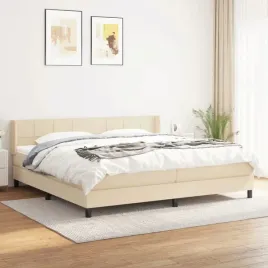 vidaxl-lozko-kontynentalne-z-materacem-kremowe-tkanina-200x200-cm