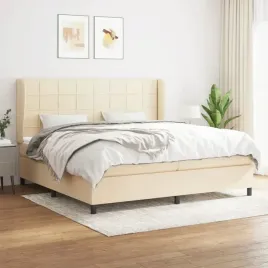 vidaxl-lozko-kontynentalne-z-materacem-kremowe-tkanina-200x200-cm