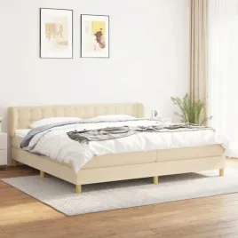 vidaxl-lozko-kontynentalne-z-materacem-kremowe-tkanina-200x200-cm