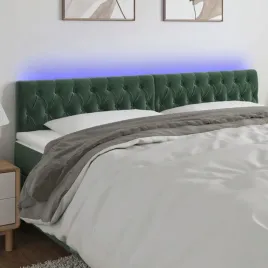 vidaxl-zaglowek-do-lozka-z-led-ciemnozielony-200x7x78-88-cm-aksamit