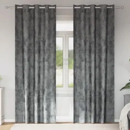 vidaxl-zaslony-welurowe-2-szt-z-oczkami-szare-245x140-cm