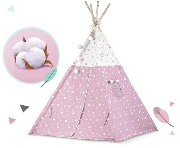 tipi-namiot-dla-dzieci-dziewczynki-teepee-wigwam-lampki-poduszki-nukido-kolor-odcienie-rozu