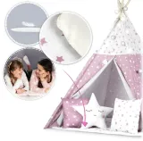 tipi-namiot-dla-dzieci-dziewczynki-teepee-wigwam-lampki-poduszki-nukido-akcesoria-w-zestawie-mata-poduszka-pokrowiec-pompony