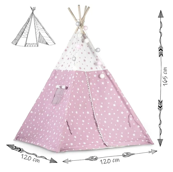 tipi-namiot-dla-dzieci-teepee-lampki-poduszki