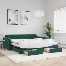 vidaxl-sofa-rozsuwana-z-szufladami-ciemnozielona-100x200-cm-aksamit