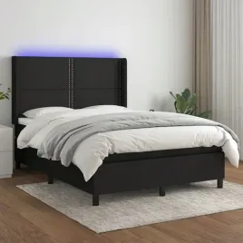 vidaxl-lozko-kontynentalne-z-materacem-czarne-140x200-cm-tkanina