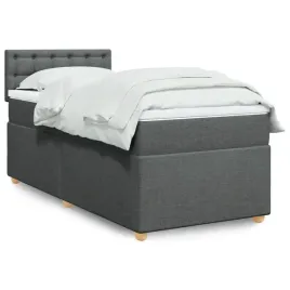 vidaxl-lozko-kontynentalne-z-materacem-ciemnoszara-tkanina-90x200-cm