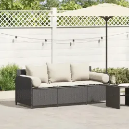 vidaxl-sofa-ogrodowa-z-poduszkami-3-osobowa-czarna-polirattan