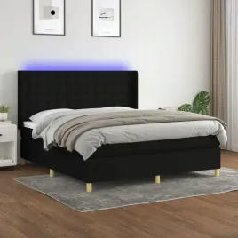 vidaxl-lozko-kontynentalne-z-materacem-czarne-160x200-cm-tkanina