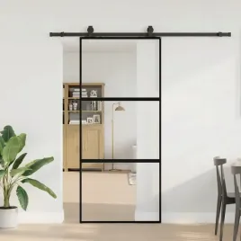 vidaxl-drzwi-przesuwne-z-zestawem-okuc-czarne-90x205cm-szklo-hartowane