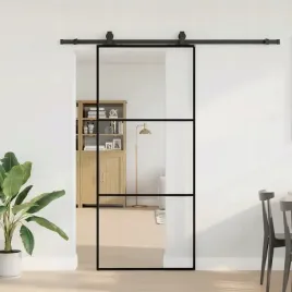 vidaxl-drzwi-przesuwne-z-zestawem-okuc-czarne-90x205-cm-esg-szklo