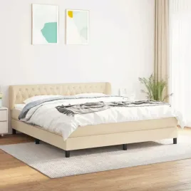 vidaxl-lozko-kontynentalne-z-materacem-kremowe-tkanina-180x200-cm