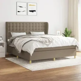 vidaxl-lozko-kontynentalne-z-materacem-taupe-tkanina-160x200-cm