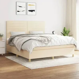 vidaxl-lozko-kontynentalne-z-materacem-kremowe-tkanina-180x200-cm