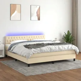 vidaxl-lozko-kontynentalne-z-materacem-kremowe-180x200-cm-tkanina