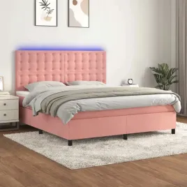 vidaxl-lozko-kontynentalne-z-materacem-i-led-rozowy-aksamit-180x200cm