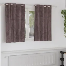 vidaxl-zaslony-welurowe-2-szt-z-oczkami-brazowe-140x140-cm