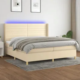 vidaxl-lozko-kontynentalne-z-materacem-kremowe-200x200-cm-tkanina
