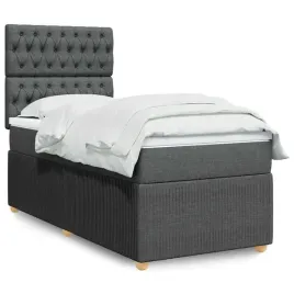 vidaxl-lozko-kontynentalne-z-materacem-ciemnoszara-tkanina-90x200-cm