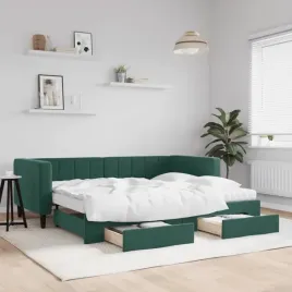 vidaxl-sofa-rozsuwana-z-szufladami-ciemnozielona-90x200-cm-aksamit