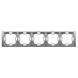 ramka-5-krotna-uniwersalna-poziom-i-pion-stal-inox-basic-neos