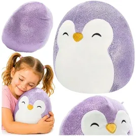 squishmallows-maskotka-pluszak-miekka-blyszczaca-pingwin-elle-19-cm