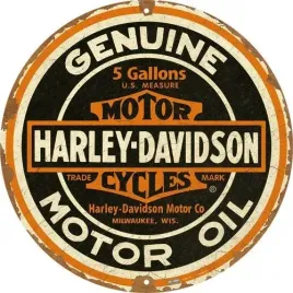 plakat-okragly-harley-davidson
