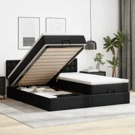 vidaxl-rama-lozka-otomana-z-materacami-czarna-200x200-cm-ekoskora