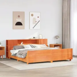 vidaxl-lozko-bez-materaca-woskowy-braz-200x200-cm-drewno-sosnowe