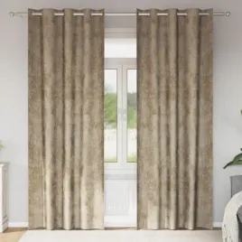 vidaxl-zaslony-aksamitne-2-szt-z-oczkami-szampan-260x140-cm