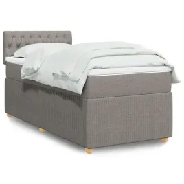 vidaxl-lozko-kontynentalne-z-materacem-taupe-tkanina-100x200-cm